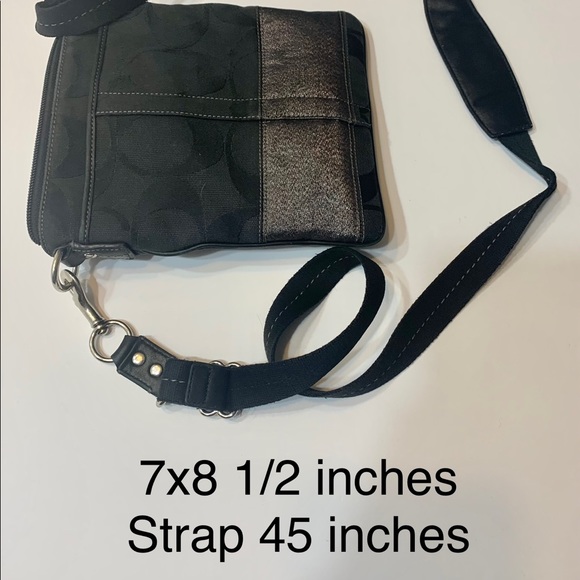 Coach Handbags - Coach Black and silver Crossbody purse